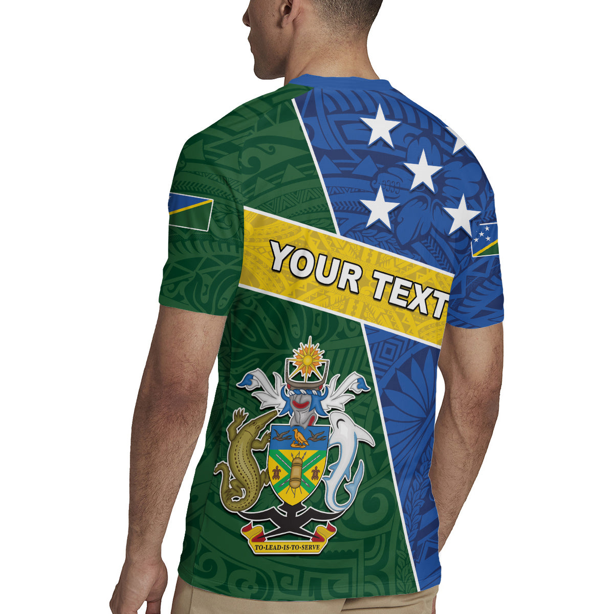 Personalised Solomon Islands Independence Day Rugby Jersey With Coat Of Arms LT05 - Polynesian Pride