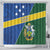Solomon Islands Independence Day Shower Curtain With Coat Of Arms