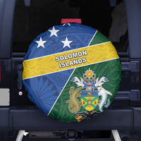 Solomon Islands Independence Day Spare Tire Cover With Coat Of Arms LT05 - Polynesian Pride