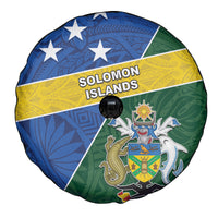 Solomon Islands Independence Day Spare Tire Cover With Coat Of Arms LT05 - Polynesian Pride