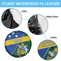 Solomon Islands Independence Day Spare Tire Cover With Coat Of Arms LT05 - Polynesian Pride