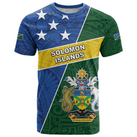 Personalised Solomon Islands Independence Day T Shirt With Coat Of Arms LT05 Green - Polynesian Pride