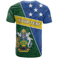 Personalised Solomon Islands Independence Day T Shirt With Coat Of Arms LT05 - Polynesian Pride
