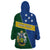 Personalised Solomon Islands Independence Day Wearable Blanket Hoodie With Coat Of Arms