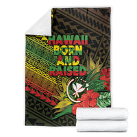 Hawaii Born and Raised Blanket Kanaka Maoli Flag Day LT05 - Polynesian Pride