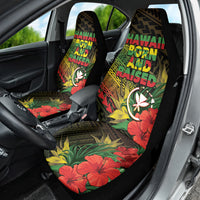 Hawaii Born and Raised Car Seat Cover Kanaka Maoli Flag Day LT05 - Polynesian Pride