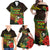 Personalized Hawaii Born and Raised Family Matching Off Shoulder Maxi Dress and Hawaiian Shirt Kanaka Maoli Flag Day