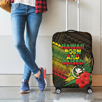 Hawaii Born and Raised Luggage Cover Kanaka Maoli Flag Day LT05 - Polynesian Pride