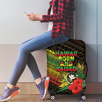 Hawaii Born and Raised Luggage Cover Kanaka Maoli Flag Day LT05 - Polynesian Pride