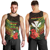 Personalized Hawaii Born and Raised Men Tank Top Kanaka Maoli Flag Day LT05 - Polynesian Pride
