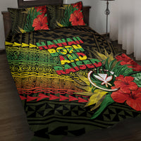 Hawaii Born and Raised Quilt Bed Set Kanaka Maoli Flag Day LT05 Reggae - Polynesian Pride