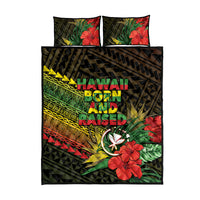 Hawaii Born and Raised Quilt Bed Set Kanaka Maoli Flag Day LT05 - Polynesian Pride