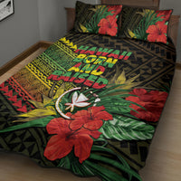 Hawaii Born and Raised Quilt Bed Set Kanaka Maoli Flag Day LT05 - Polynesian Pride