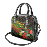 Hawaii Born and Raised Shoulder Handbag Kanaka Maoli Flag Day LT05 - Polynesian Pride