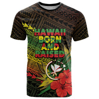 Personalized Hawaii Born and Raised T Shirt Kanaka Maoli Flag Day LT05 Reggae - Polynesian Pride