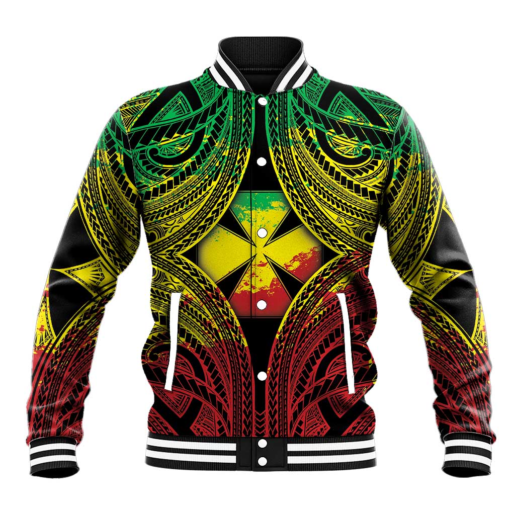 Personalised Wallis and Futuna Territory Day Baseball Jacket Polynesian Pattern Simple Style