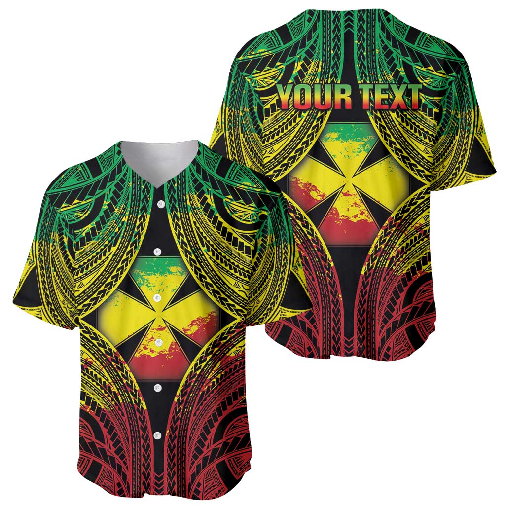 Personalised Wallis and Futuna Territory Day Baseball Jersey Polynesian Pattern Simple Style LT05 - Polynesian Pride