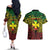 Personalised Wallis and Futuna Territory Day Couples Matching Off The Shoulder Long Sleeve Dress and Hawaiian Shirt Polynesian Pattern Simple Style