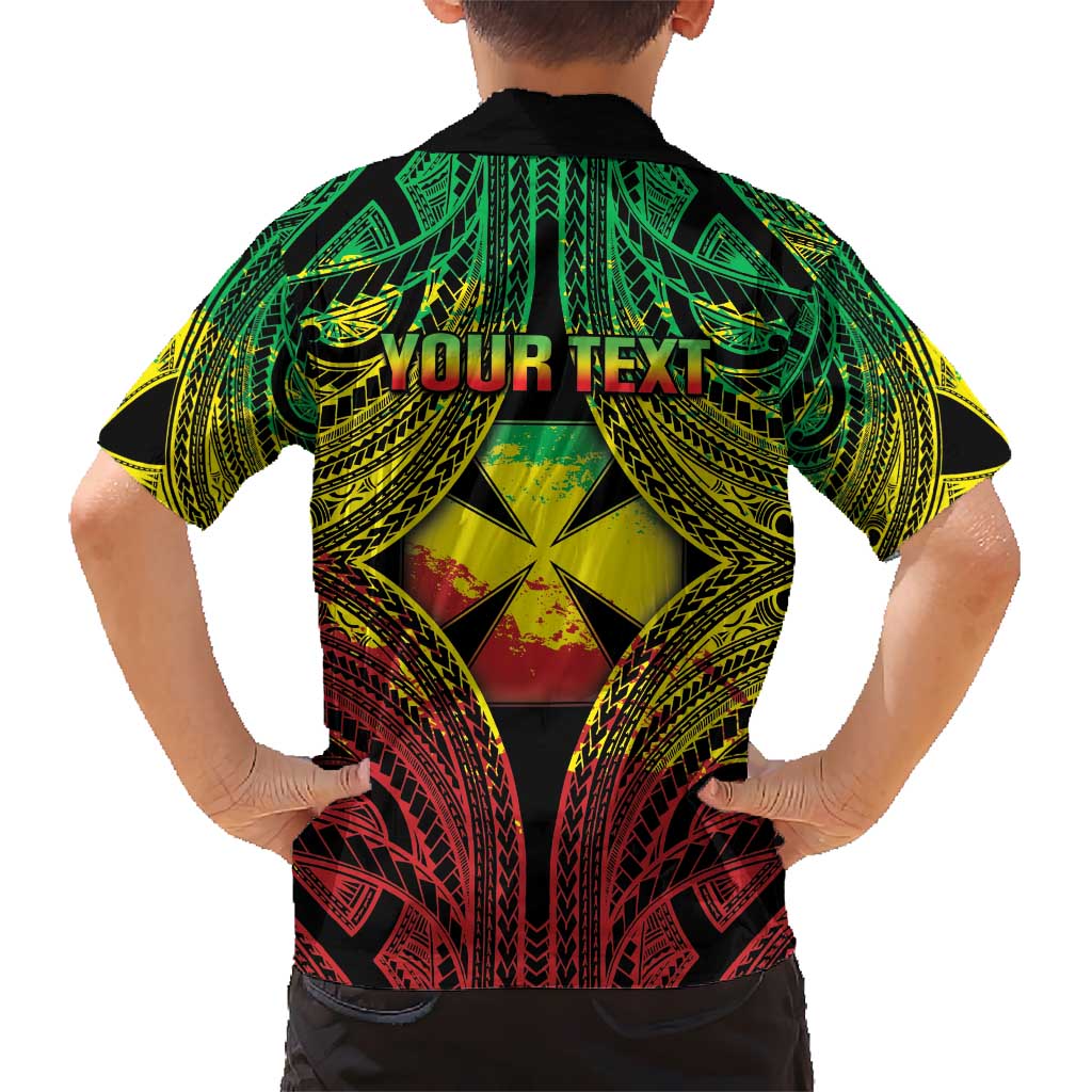 Personalised Wallis and Futuna Territory Day Kid Hawaiian Shirt Polynesian Pattern Simple Style LT05 - Polynesian Pride