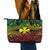 Wallis and Futuna Territory Day Leather Tote Bag Polynesian Pattern Simple Style