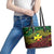 Wallis and Futuna Territory Day Leather Tote Bag Polynesian Pattern Simple Style