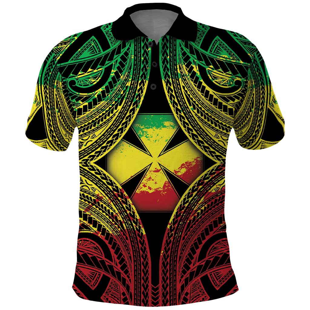 Personalised Wallis and Futuna Territory Day Polo Shirt Polynesian Pattern Simple Style