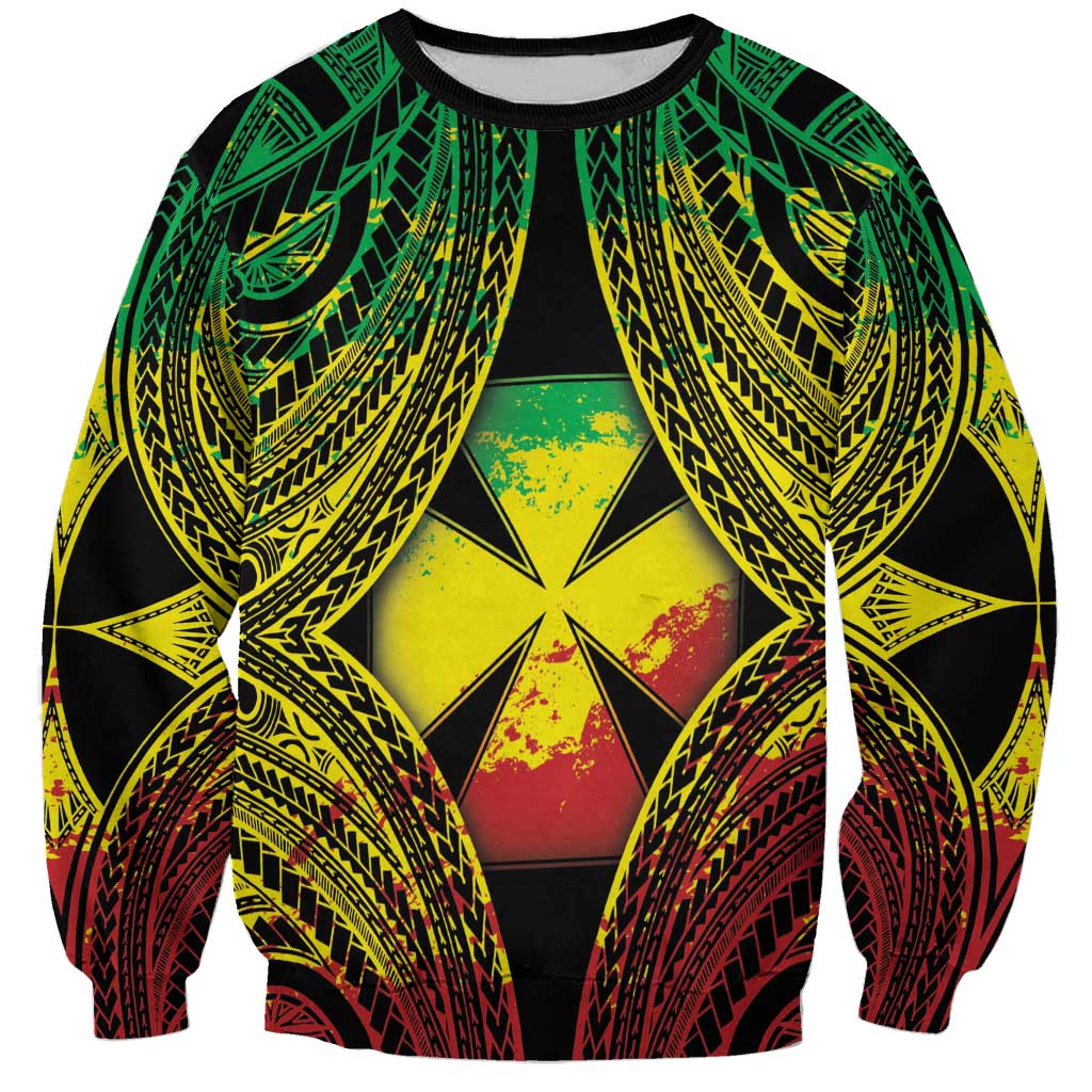 Personalised Wallis and Futuna Territory Day Sweatshirt Polynesian Pattern Simple Style LT05 Unisex Reggae - Polynesian Pride