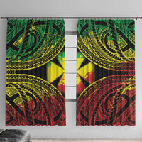 Wallis and Futuna Territory Day Window Curtain Polynesian Pattern Simple Style LT05 With Hooks Reggae - Polynesian Pride