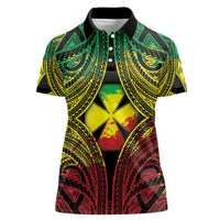 Personalised Wallis and Futuna Territory Day Women Polo Shirt Polynesian Pattern Simple Style LT05 Female Reggae - Polynesian Pride