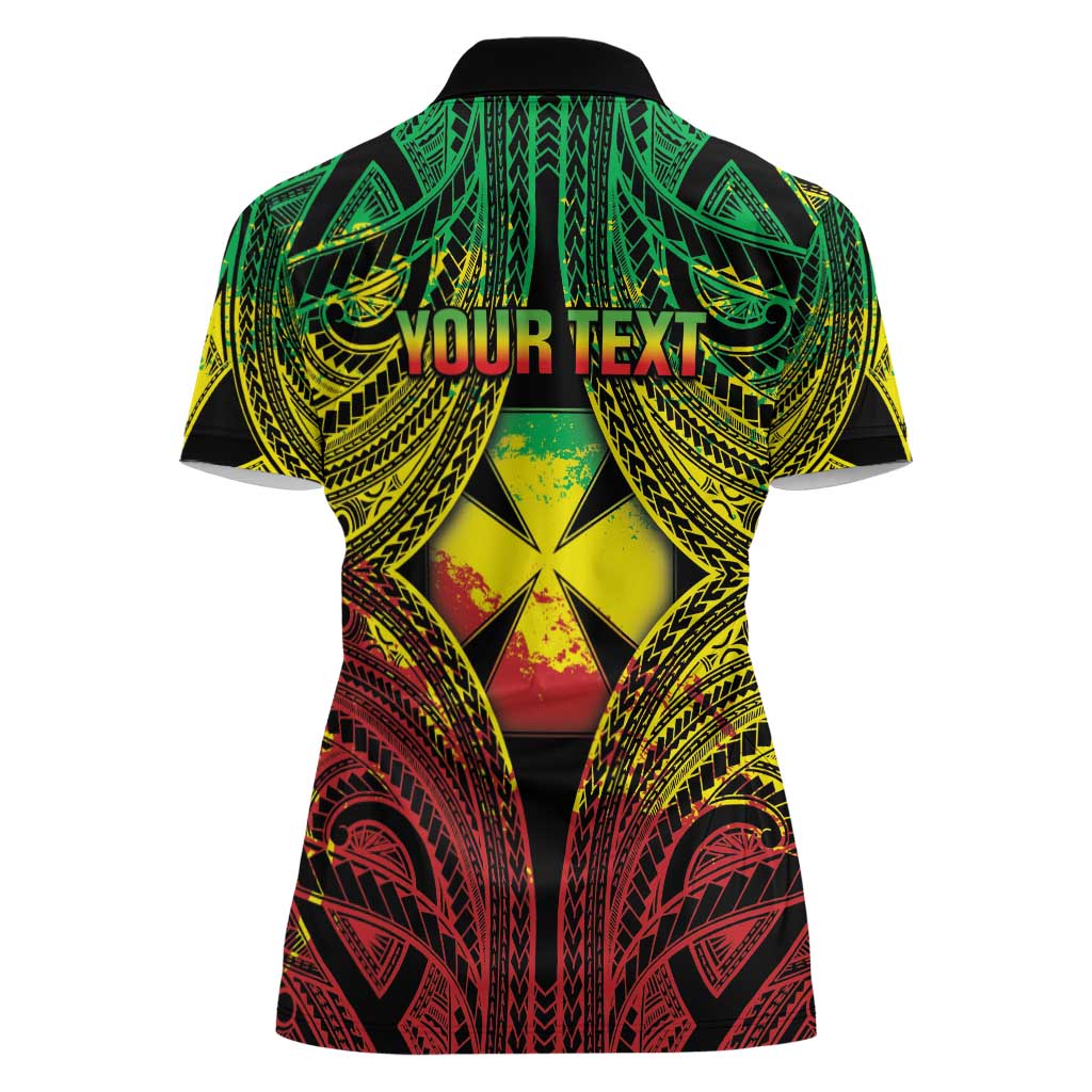 Personalised Wallis and Futuna Territory Day Women Polo Shirt Polynesian Pattern Simple Style LT05 - Polynesian Pride