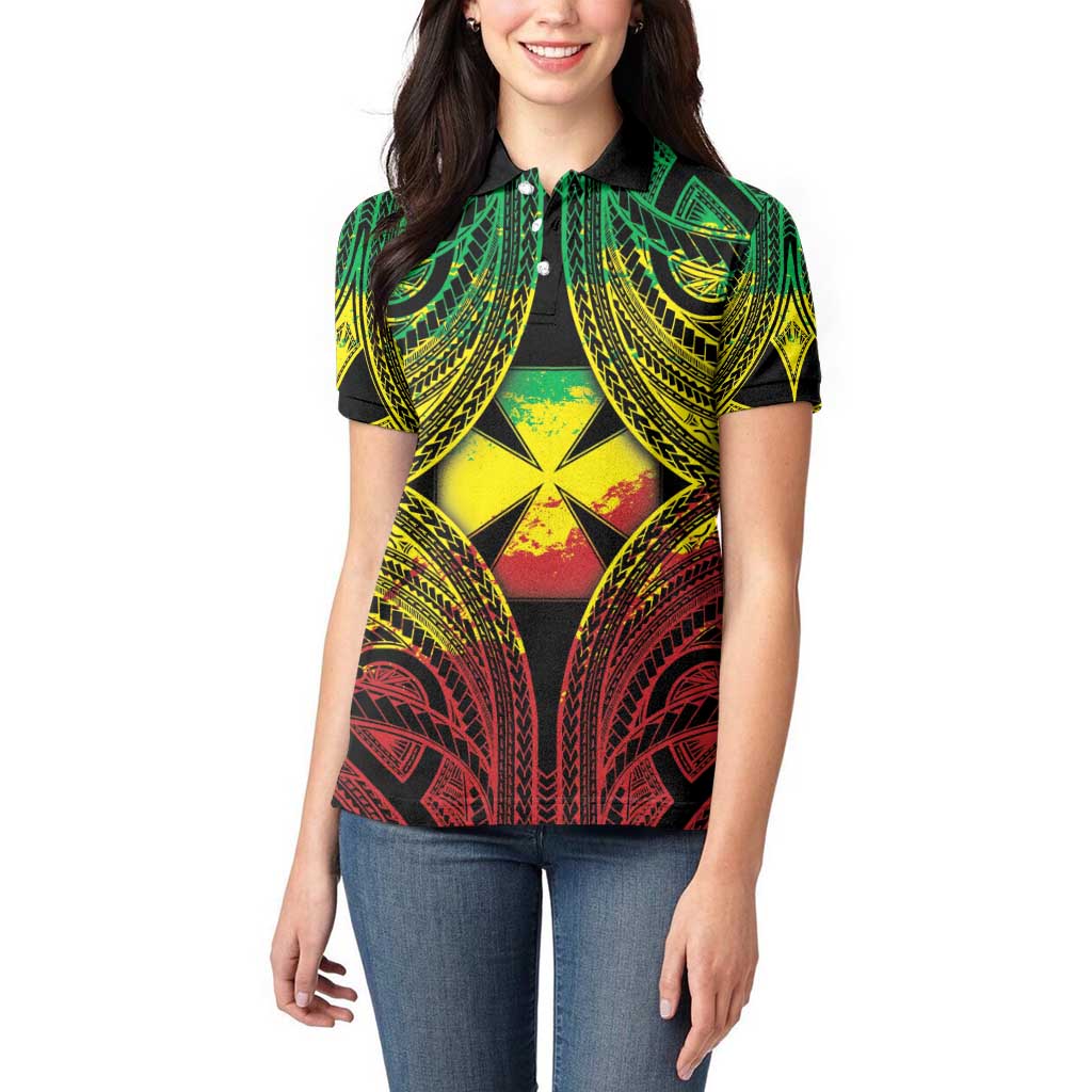 Personalised Wallis and Futuna Territory Day Women Polo Shirt Polynesian Pattern Simple Style LT05 - Polynesian Pride