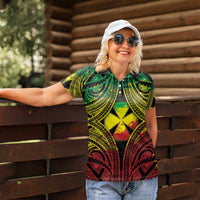Personalised Wallis and Futuna Territory Day Women Polo Shirt Polynesian Pattern Simple Style LT05 - Polynesian Pride
