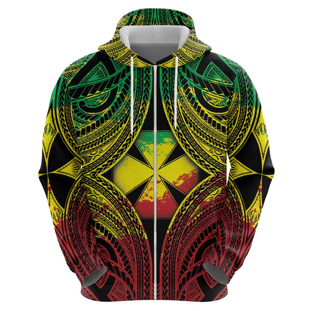 Personalised Wallis and Futuna Territory Day Zip Hoodie Polynesian Pattern Simple Style LT05 - Polynesian Pride