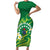 Cook Islands Happy Constitution Day Family Matching Short Sleeve Bodycon Dress and Hawaiian Shirt Pattern Tribal Art