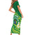 Cook Islands Happy Constitution Day Family Matching Short Sleeve Bodycon Dress and Hawaiian Shirt Pattern Tribal Art