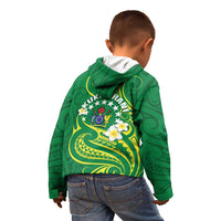 Cook Islands Happy Constitution Day Kid Hoodie Pattern Tribal Art LT05 - Polynesian Pride