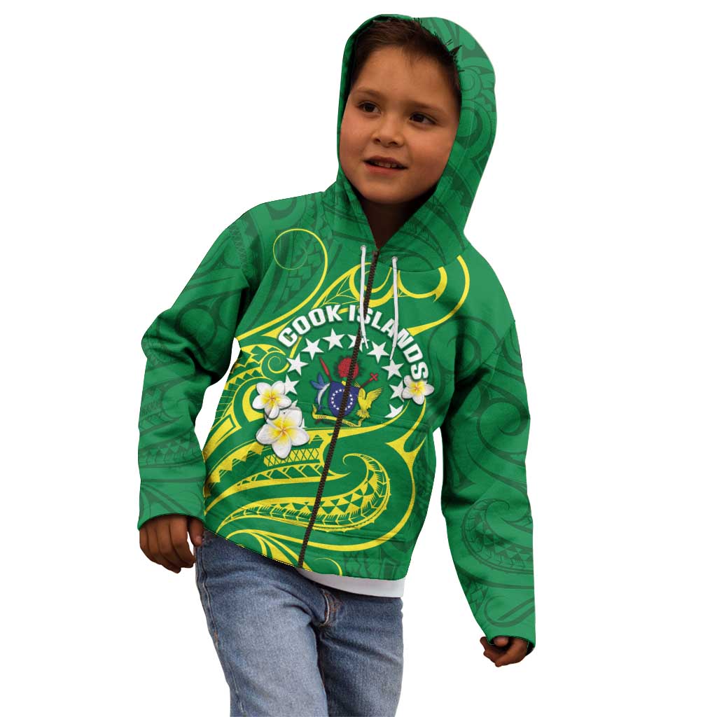 Cook Islands Happy Constitution Day Kid Hoodie Pattern Tribal Art LT05 - Polynesian Pride