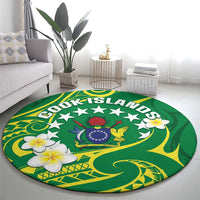 Cook Islands Happy Constitution Day Round Carpet Pattern Tribal Art LT05 - Polynesian Pride