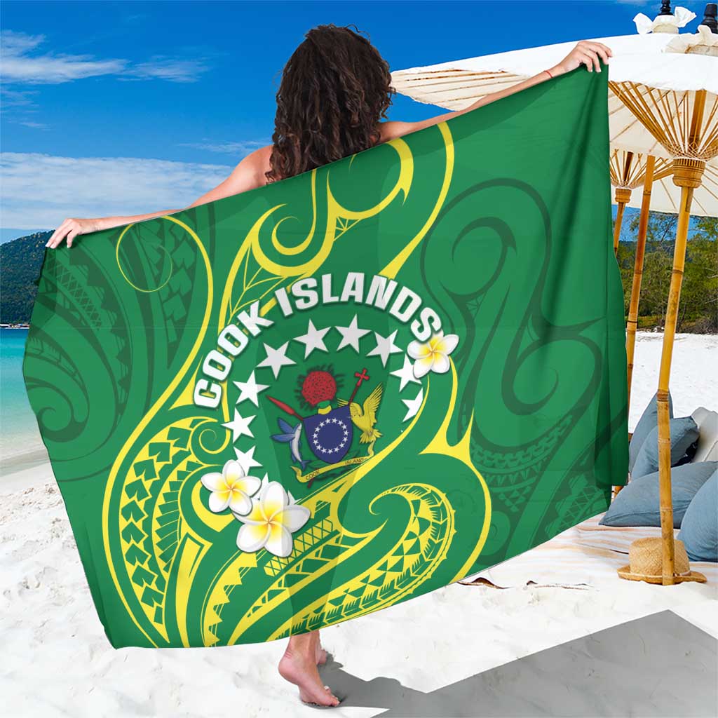 Cook Islands Happy Constitution Day Sarong Pattern Tribal Art LT05 One Size 44 x 66 inches Green - Polynesian Pride