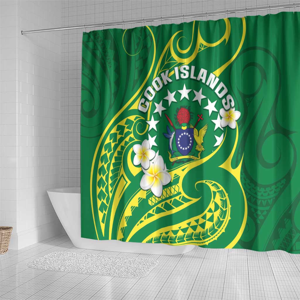 Cook Islands Happy Constitution Day Shower Curtain Pattern Tribal Art LT05 - Polynesian Pride