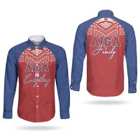 Aiga Samoa Couples Matching Tank Maxi Dress and Long Sleeve Button Shirt Aiga Is Everything LT05 - Polynesian Pride