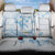 Polynesia Hammerhead Shark Back Car Seat Cover Tropical Flowers Tribal Pattern Blue