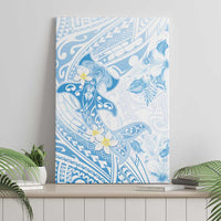 Polynesia Hammerhead Shark Canvas Wall Art Tropical Flowers Tribal Pattern Blue LT05 - Polynesian Pride