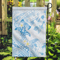 Polynesia Hammerhead Shark Garden Flag Tropical Flowers Tribal Pattern Blue LT05 Garden Flag Blue - Polynesian Pride