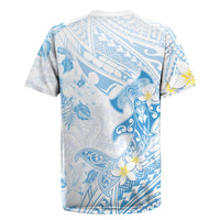 Polynesia Hammerhead Shark Rugby Jersey Tropical Flowers Tribal Pattern Blue LT05 - Polynesian Pride