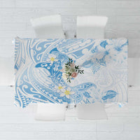 Polynesia Hammerhead Shark Tablecloth Tropical Flowers Tribal Pattern Blue LT05 Blue - Polynesian Pride