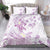 Polynesia Hammerhead Shark Bedding Set Tropical Flowers Tribal Pattern Lavender