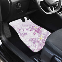 Polynesia Hammerhead Shark Car Mats Tropical Flowers Tribal Pattern Lavender LT05 - Polynesian Pride