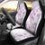 Polynesia Hammerhead Shark Car Seat Cover Tropical Flowers Tribal Pattern Lavender