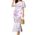 Polynesia Hammerhead Shark Family Matching Mermaid Dress and Hawaiian Shirt Tropical Flowers Tribal Pattern Lavender